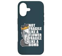 Custodia per iPhone 17 Ruth Bader Ginsburg NON FRAGILE COME UNA BOMBA DI FIORI RBG Meme