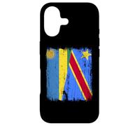 Custodia per iPhone 17 Rwanda Congo Half Flag Ruandese Congolese Pride Jersey