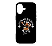 Custodia per iPhone 17 Safety First Drink With A Nurse Funny Drink Wine Nurses