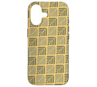Custodia per iPhone 17 Saffron Mustard Beige Leaves Petal Crops Art Deco Pattern