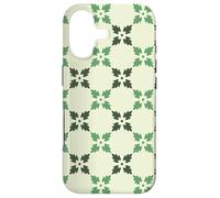 Custodia per iPhone 17 Sage Green Stars Leaves Cross Flower Nature-Inspired Pattern