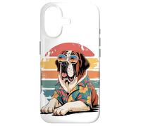 Custodia per iPhone 17 Saint Bernard Dog Occhiali Da Sole Hawaii Spiaggia Estate