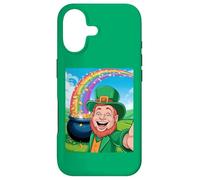 Custodia per iPhone 17 Saint Patricks Day Ecstatic Leprechaun Selfie Fine Dell'arcobaleno