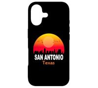 Custodia per iPhone 17 San Antonio Texas State USA Vintage Retro Sunset City