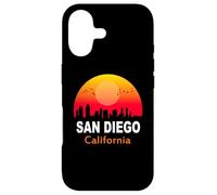 Custodia per iPhone 17 San Diego California State USA Vintage Sunset Retro City