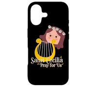 Custodia per iPhone 17 Santa Cecilia Patrono della Musica Musicisti Cattolici Carino