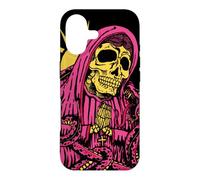 Custodia per iPhone 17 Santa Muerte Teschio Rosa Serpente Gotico Messicano Death Saint Art