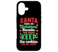 Custodia per iPhone 17 Santa Runs on Christmas Biscuits and Gravy Keep the