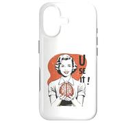 Custodia per iPhone 17 Sarcastic Retro Use It Brain Funny Psychology Mind 1950s