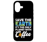 Custodia per iPhone 17 Save Earth The Only Planet With Coffee Earth Day