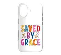 Custodia per iPhone 17 Saved By Grace Christian Faith Croce Design