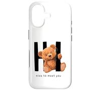 Custodia per iPhone 17 Say Hi Nice to Meet You, Lovely Teddy Bear Graphic Designs
