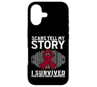 Custodia per iPhone 17 Scars Tell My Story Head and Neck Cancer Awareness Survivor