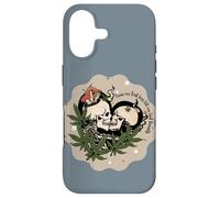 Custodia per iPhone 17 Scheletro bacio romantico gotico teschio fungo botanico