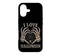 Custodia per iPhone 17 Scheletro Mani Cuore I Love Halloween Spider Costume