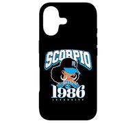 Custodia per iPhone 17 Scorpione 1986 Zodiac Queens Afro Astrologia Compleanno
