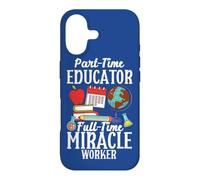 Custodia per iPhone 17 Scuola Part-Time Educatore a tempo pieno Miracle Worker Insegnante