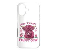 Custodia per iPhone 17 Scusate il ritardo, ho visto una Fluffy Cow Funny Pink Highland Cow