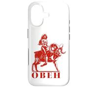 Custodia per iPhone 17 Segno Astrologico Russia Ariete Compleanno Cirillico Russo