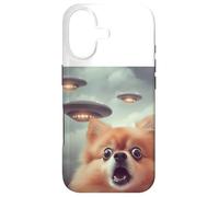 Custodia per iPhone 17 Selfie a punta nano con la strana stampa UFO spazio grafico divertente