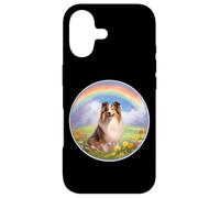 Custodia per iPhone 17 Sheltie Rainbow Bridge Carino Shetland Sheepdog Memorial