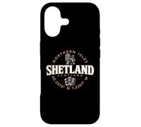 Custodia per iPhone 17 Shetland Scozia Isole del Nord Coordinate Etichetta 2C