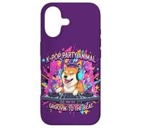 Custodia per iPhone 17 Shiba Inu DJ K-Pop Party Cane Divertente