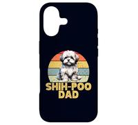 Custodia per iPhone 17 Shih-Poo Dog Dad Amante dei Cani Divertenti Stile Vintage