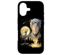 Custodia per iPhone 17 Shoebill Cicogna Ululando alla Luna Strano Meme Divertente Anni '90 Uccello
