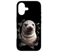 Custodia per iPhone 17 Sigillo bambino guardando fuori dal panno strappato Divertente amante degli animali