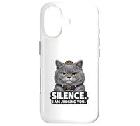 Custodia per iPhone 17 Silence I Am Judging You Divertente Gatto Carino British Shorthair