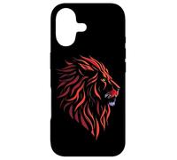 Custodia per iPhone 17 Silhouette Testa di Leone Graphic Art Design Compleanno Animale Regalo