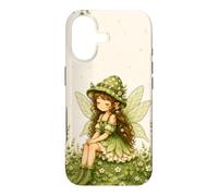 Custodia per iPhone 17 Simpatico caso verde della natura capricciosa di Cottagecore dei funghi