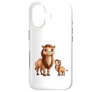 Custodia per iPhone 17 Simpatico design a forma di cammello con mamma e bambino