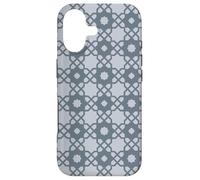 Custodia per iPhone 17 Slate Gray Star Square Cross Tessellation Geometric Pattern