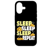 Custodia per iPhone 17 Sleep Sleep Sleep Repeat Cute Sleeping Snake Pigiama