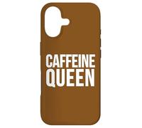 Custodia per iPhone 17 Slogan divertente per amanti del caffè della regina della caffeina