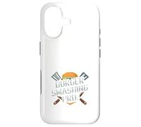 Custodia per iPhone 17 Smash Burger Lover Cheeseburger alla griglia con parte superiore piatta