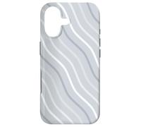 Custodia per iPhone 17 Soft Gradient Gray Diagonal Waves Lines Curves Waves Pattern