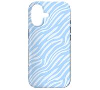 Custodia per iPhone 17 Soft Light Blue Wavy Free Lines Relaxing Art Nouveau Pattern