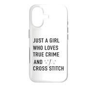Custodia per iPhone 17 solo una ragazza che ama True Crime e Cross Stitch