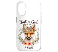 Custodia per iPhone 17 Solo una ragazza che ama volpi e fiori per ragazze amanti della volpe