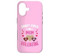 Custodia per iPhone 17 Sorry Girls Mommy Is My Valentine Hearts leopardo e plaid
