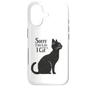 Custodia per iPhone 17 Sorry I’m Late I Saw a Cat Funny Pet Lover Humor Design tees