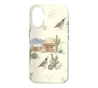 Custodia per iPhone 17 Southwestern Ranch Bunny Uccello Cactus Paese Acquerello