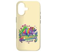 Custodia per iPhone 17 Souvenir retrò anni '80 Arcobaleno Armadillo Cowboy Dallas Texas