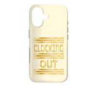 Custodia per iPhone 17 Spegnere l'inglese Pausa CLOCKING OUT Dopo il Lavoro