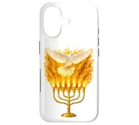 Custodia per iPhone 17 Spirito Santo Fuoco Menorah Shavuot Pentecoste