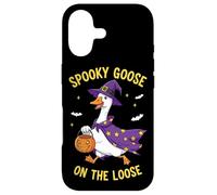 Custodia per iPhone 17 Spooky Goose On The Loose Funny Witch Pumpkin Halloween