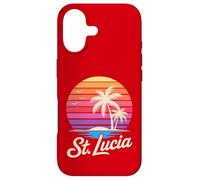 Custodia per iPhone 17 St Lucia Caraibi Vacanza Retro anni '80 Tropicale